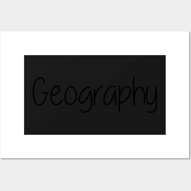 School Subject Sticker - Geography Wall Art by UnseenGhost